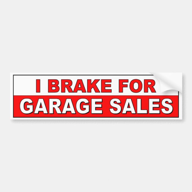 Autocollant De Voiture Je freine en brocantes à domicile (Devant)