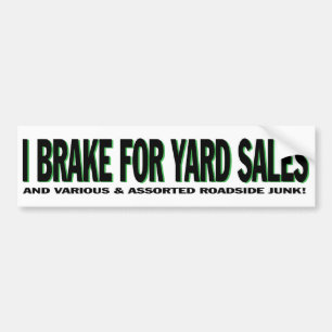 Autocollant De Voiture Je freine en ventes de bric-à-brac
