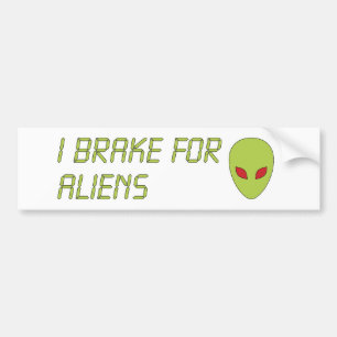 Autocollant De Voiture Je freine pour des aliens
