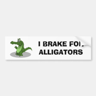 Autocollant De Voiture Je freine pour des alligators