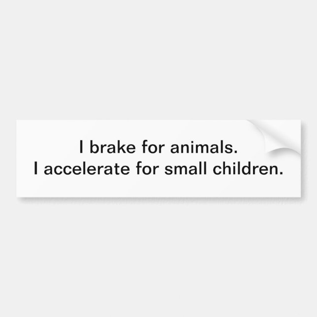 Autocollant De Voiture Je freine pour des animaux - adhésif pour (Devant)