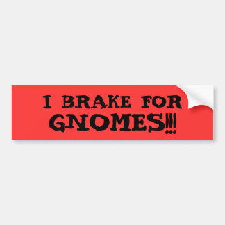 AUTOCOLLANT DE VOITURE JE FREINE POUR DES GNOMES ! ! !