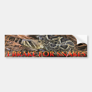 Autocollant De Voiture Je freine pour des serpents