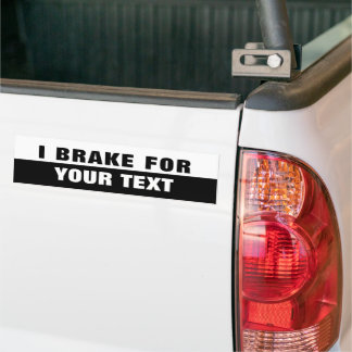 Autocollant De Voiture Je freine pour "Folio Extra Bold" noir et blanc