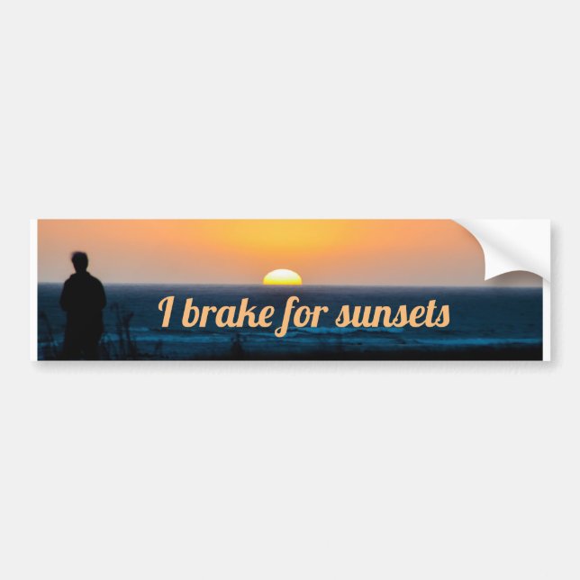 Autocollant De Voiture Je freine pour l'autocollant de pare-soleil couché (Devant)