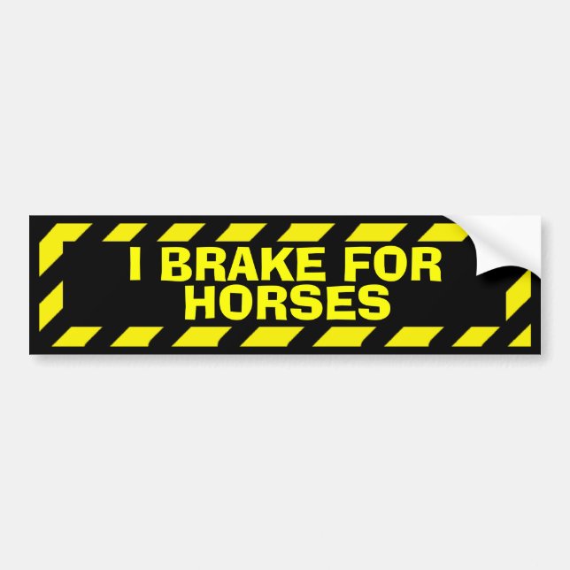 Autocollant De Voiture Je freine pour l'autocollant jaune de précaution (Devant)