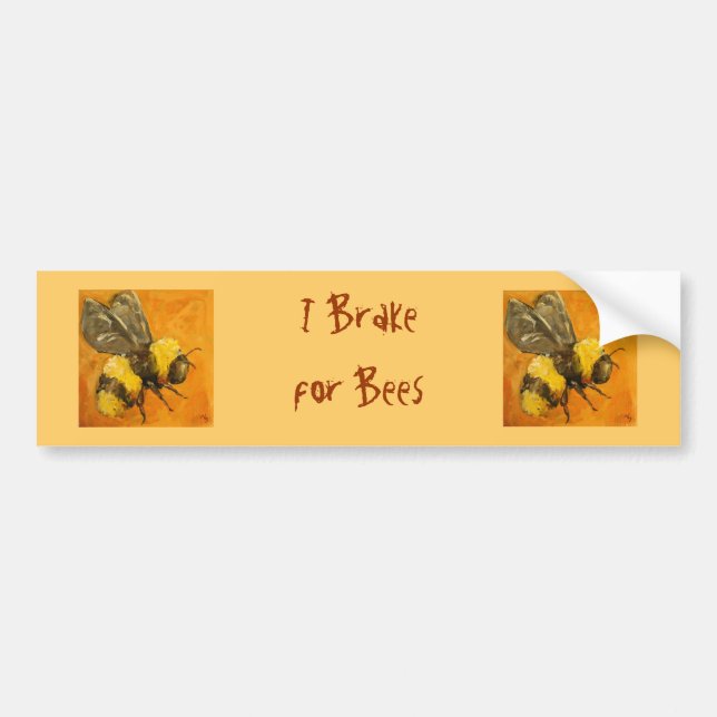 Autocollant De Voiture Je freine pour le bumpersticker d'abeilles (Devant)