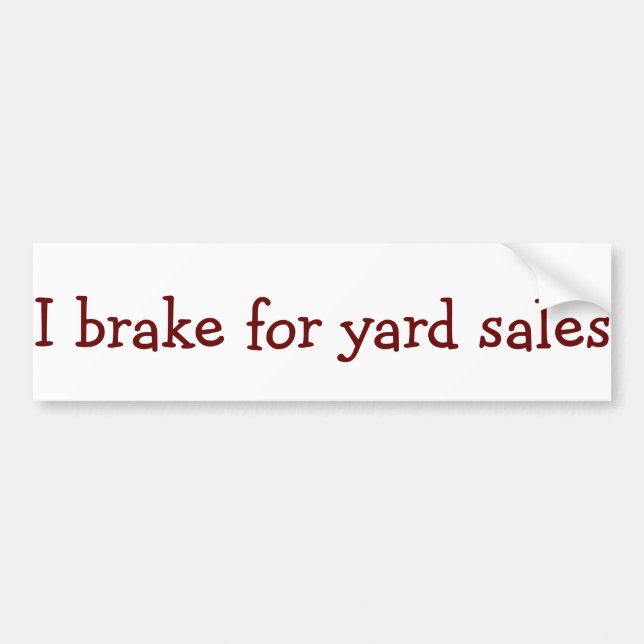 Autocollant De Voiture Je freine pour le bumpersticker de ventes de (Devant)