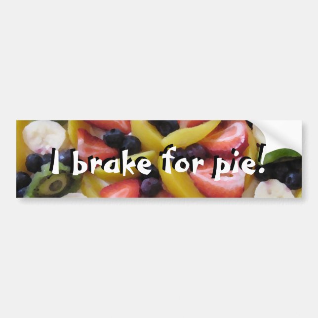 Autocollant De Voiture Je freine pour le tarte ! (Devant)