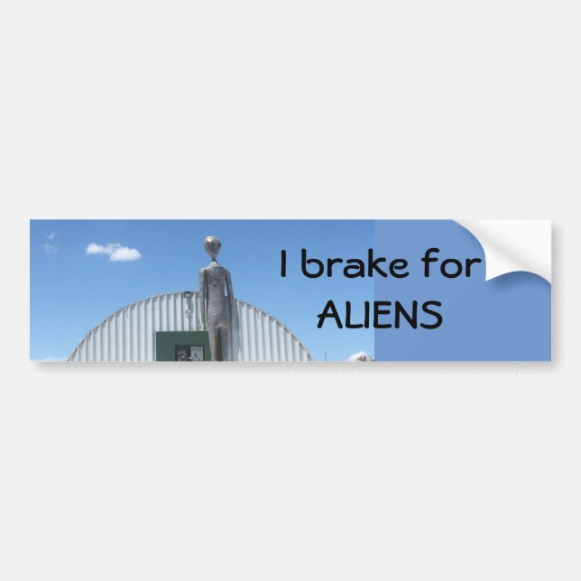 Autocollant De Voiture Je freine pour les aliens (Devant)