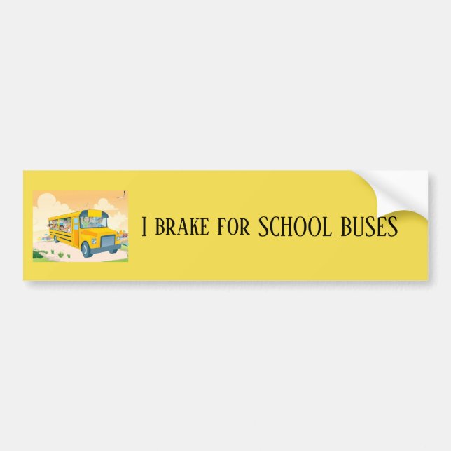 Autocollant De Voiture Je freine pour les autobus scolaires (Devant)