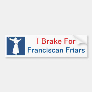 Autocollant De Voiture Je freine pour les moines franciscains