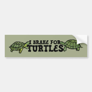 Autocollant De Voiture Je freine pour les tortues