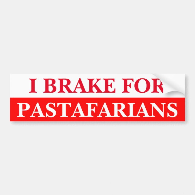 Autocollant De Voiture Je freine pour Pastafarians (Devant)