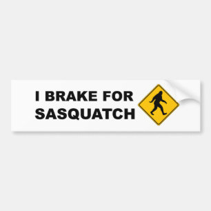 Autocollant De Voiture Je freine pour Squatch