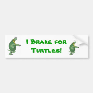 Autocollant De Voiture Je freine pour Turtles Bumper Sticker