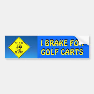 Autocollant De Voiture Je Freins Pour Les Chariots De Golf Police Jaune