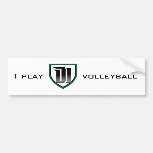 Autocollant De Voiture Je joue au volleyball D1 : Adhésif pour pare-chocs (Devant)