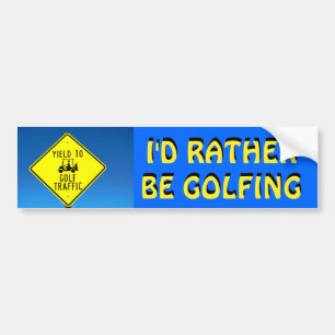 Autocollant De Voiture Je jouerais au golf plutôt