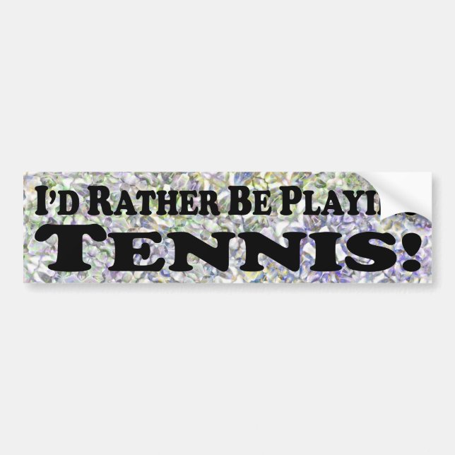 Autocollant De Voiture Je jouerais plutôt au tennis - adhésif pour (Devant)