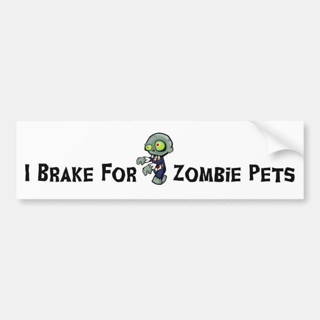 Autocollant De Voiture Je me casse pour des animaux familiers de zombi (Devant)