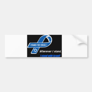 Autocollant De Voiture je me tiens avec le bumpersticker de l'Israël