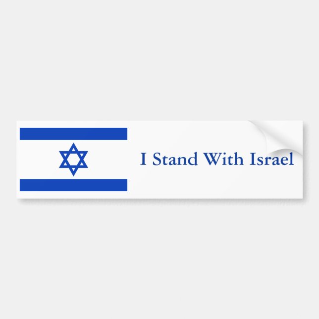 Autocollant De Voiture Je me tiens avec l'Israël (Devant)