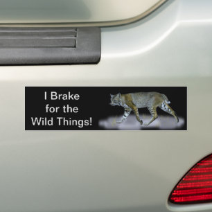 Autocollant De Voiture Je M'Embrasse Pour Les Choses Sauvages ! Bobcat