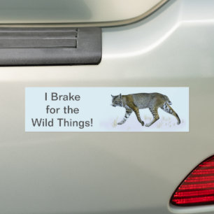 Autocollant De Voiture Je M'Embrasse Pour Les Choses Sauvages ! Bobcat
