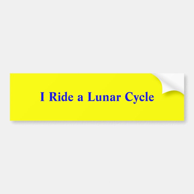 Autocollant De Voiture Je monte un cycle lunaire (Devant)