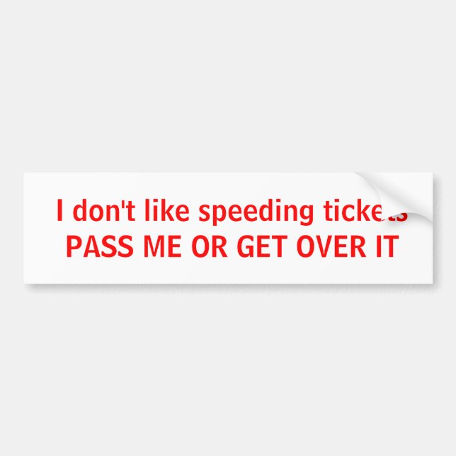 Autocollant De Voiture Je n'aime pas expédier le ticketsPASS J'OU (Devant)
