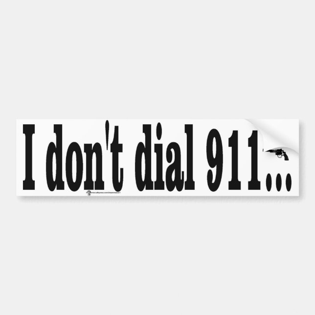 Autocollant De Voiture Je ne fais pas compose 911 (Devant)