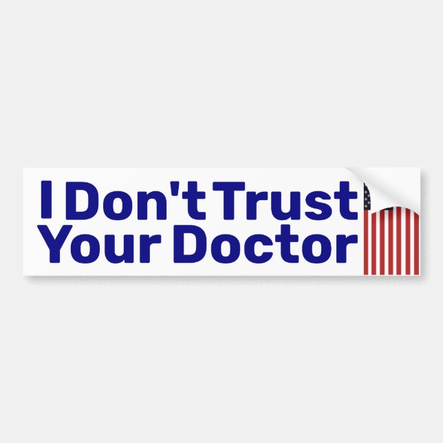 Autocollant De Voiture Je ne fais pas confiance à votre bumper Sticker (Devant)