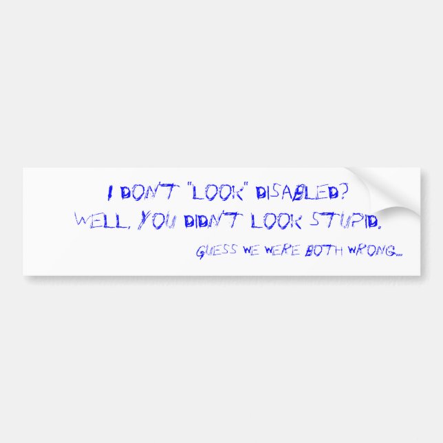 Autocollant De Voiture Je "ne regarde pas" ai désactivé ? (Devant)