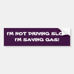 Autocollant De Voiture Je ne suis pas ENTRAÎNEMENT LENT j'ÉPARGNE LE GA
