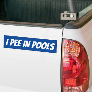 AUTOCOLLANT DE VOITURE JE PEUX DANS LES BASSINS