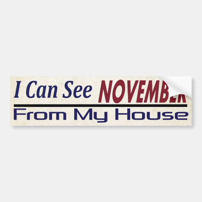 Autocollant De Voiture Je peux voir novembre de ma Chambre (Devant)