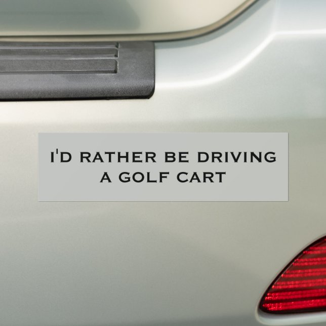 Autocollant De Voiture Je préfère conduire un panier de golf (En voiture)
