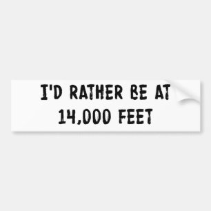 Autocollant De Voiture Je préfère être à 4 000 pieds