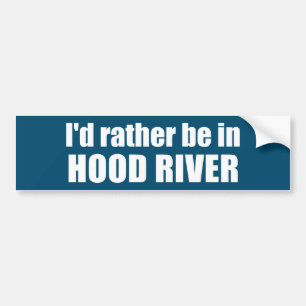 Autocollant De Voiture Je préfère être à Hood River en Oregon
