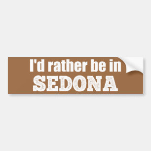 Autocollant De Voiture Je préfère être à Sedona