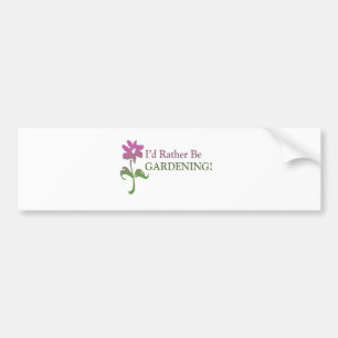 Autocollant De Voiture Je préfère être jardiné