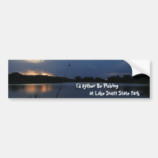 Autocollant De Voiture Je préfère pêcher au parc d'état du lac Scott