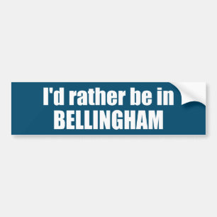 Autocollant De Voiture Je Préférerais Être À Bellingham Washington