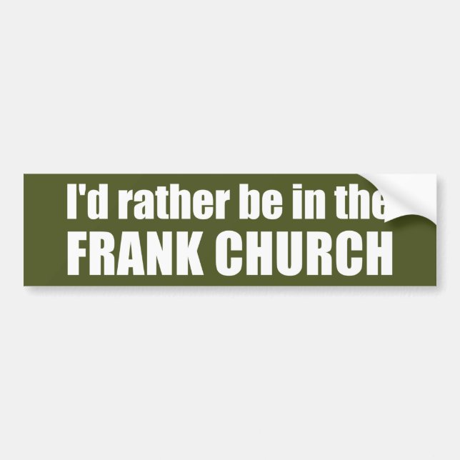 Autocollant De Voiture Je Préférerais Être Dans L'Église Frank (Devant)
