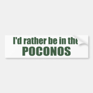 Autocollant De Voiture Je Préférerais Être Dans Les Poconos