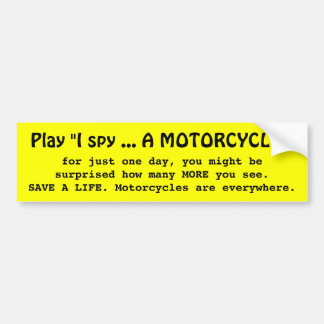 AUTOCOLLANT DE VOITURE JE REMARQUE UNE MOTO