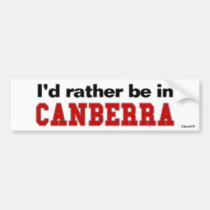 Autocollant De Voiture Je serais plutôt à Canberra