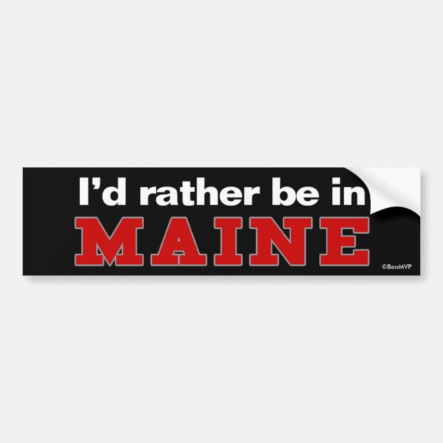 Autocollant De Voiture Je serais plutôt au Maine (Devant)
