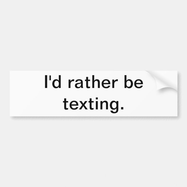 Autocollant De Voiture Je serais plutôt service de mini-messages (Devant)